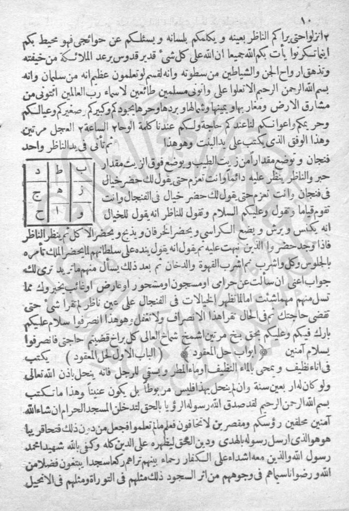 سرالاسرار فی استحضار الجن | متن عربی تسخیر جن و عمار — نمونه صفحه 2
